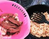 男のイノシシ肉の玄米チャーハン作り方5写真