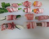 肉巻き野菜の焼肉丼作り方5写真