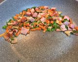 野菜たっぷり 彩りチャーハン作り方3写真