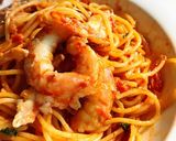 本格♪濃厚♡海老のトマトクリームパスタ作り方15写真