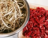 こっくり味つけ☆牛ごぼう作り方1写真