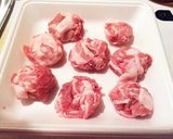 【お弁当の一品】豚コマボールの天ぷら作り方1写真
