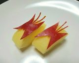 リンゴの飾り切り『ちょうちょ』作り方7写真