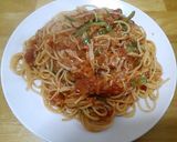 ツナとピーマンとえのきとトマトのパスタ作り方8写真