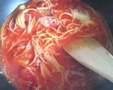 簡単ランチ♪シーフードトマトスパゲッティ作り方5写真