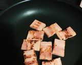お弁当☆朝食に厚切りベーコンおにぎり作り方2写真