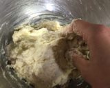 手ごね☆バター無☆チョコチップのお花パン作り方2写真