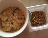 納豆と「くせになるうま塩麻婆豆腐」のご飯作り方2写真
