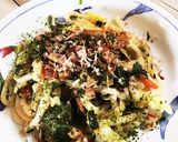 ベーコンとニラ☆春キャベツの焼うどん作り方4写真
