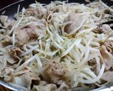 豚バラ肉ともやしのあんかけごはん作り方3写真