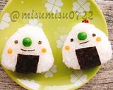 キャラ弁☆三角おにぎりちゃん弁当作り方5写真