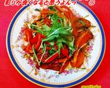 超簡単♡パプリカベーコン水菜の醤油炒め♪作り方7写真