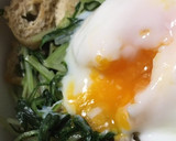 水菜と舞茸のだし炒め トロッとon卵♡作り方6写真