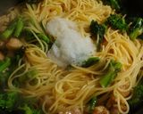 春。菜の花パスタ♪大根下ろし添え作り方5写真