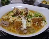 鶏肉と厚揚げの卵とじ　作り方5写真