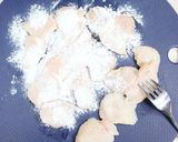 柔らか鶏むね肉としめじのバタポン炒め。作り方2写真