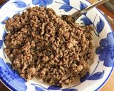 ボリューム満点！二色のスタミナそぼろ丼作り方3写真