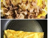 豚バラと玉ねぎの☆オムレツ☆作り方5写真