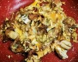 唐揚げリメイク！汁無し炒め親子丼作り方4写真