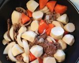 しっとり食感♪里いもで肉じゃが作り方2写真