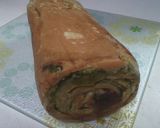 あんこ入り♡抹茶風味のバウムロール風作り方6写真