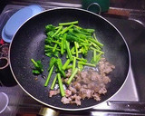 豆腐とほうれん草の肉みそいため作り方2写真