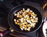 豆腐とほうれん草の肉みそいため作り方4写真
