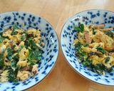 セロリの葉とベーコンの玉子炒めレモン風味作り方5写真
