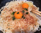 簡単☆鍋一つ♬しらすと大葉の釜玉うどん♬作り方3写真
