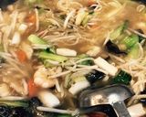 海鮮モヤシあんかけ汁そば 味玉添え作り方7写真