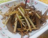 根三つ葉の根っこと茎のきんぴら風作り方4写真