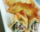 ＊イワシと梅ザーサイとチーズの揚げ餃子＊作り方6写真