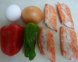 即席10分♪シンプル塩味☆カニカマ炒飯☆作り方1写真