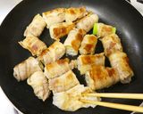 白ねぎでかさ増し！豚ばら薄切り肉角煮の味作り方8写真
