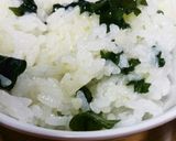 オリーブオイルひとかけわかめご飯作り方4写真