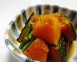 レンジで簡単!大きめ南瓜のツヤツヤ煮物作り方4写真