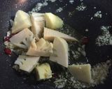 蛍烏賊と筍と菜花の春スパゲッティ作り方5写真