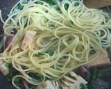 蛍烏賊と筍と菜花の春スパゲッティ作り方7写真