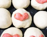ハートぷっくりチーズインちぎりパン作り方4写真