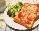 簡単♪美味しい♪食パンで作るピザトースト作り方6写真