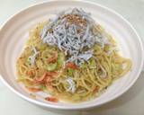 桜えびとキャベツのしらすのせ旨味パスタ作り方5写真