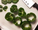 簡単！輪切りのピーマンの肉詰め♡作り方3写真