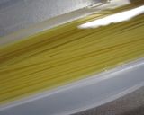 チンゲン菜とベーコンのふわふわ卵パスタ作り方1写真