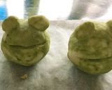 ほうれん草パウダーでカエルのスノーボール作り方7写真