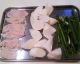 長芋と鶏皮のスープ作り方1写真