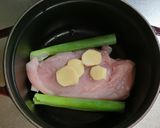 しっとり茹で鶏のさっぱり梅ソース作り方2写真