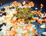 ランチ♡ドライカレーのサラダオムライス作り方2写真