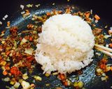 ランチ♡ドライカレーのサラダオムライス作り方3写真