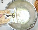 鶏むね肉と玉葱のかき揚げ風♪簡単揚げない作り方6写真