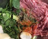 春菊の椎茸肉詰め和洋折衷作り方1写真